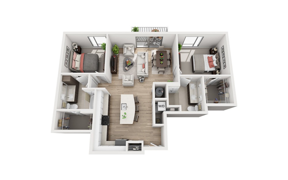 2 Bedroom 2 Bathroom - 2 bedroom floorplan layout with 2 baths and 1181 square feet. 2 Bedroom 2 Bathroom - 2 bedroom floorplan layout with 2 baths and 1181 square feet.